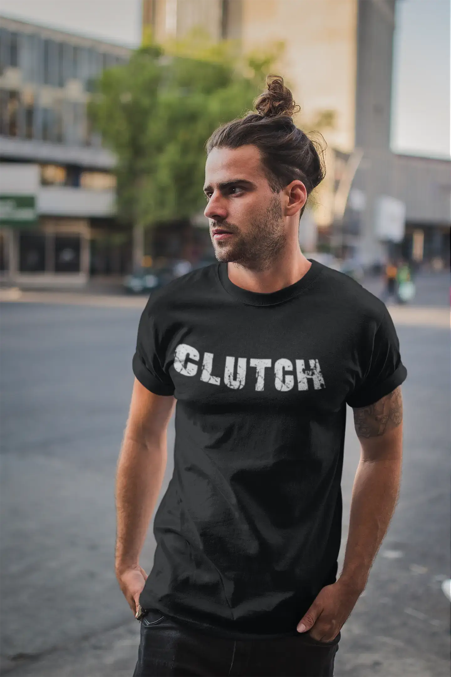 Clutch, Herren-Kurzarm-Rundhals-T-Shirt 00004