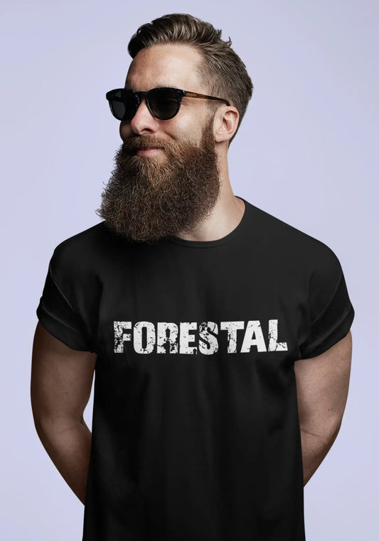 Forestal Herren T-Shirt Schwarz Geburtstagsgeschenk 00550