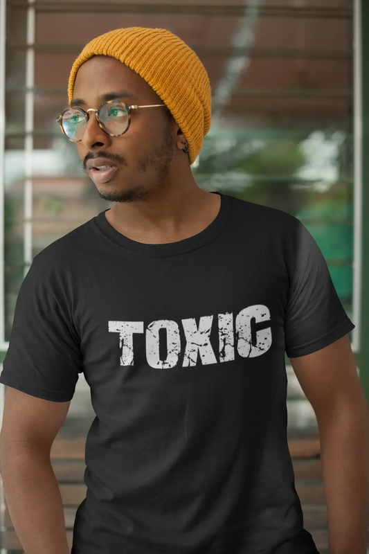toxic Herren Retro T-Shirt Schwarz Geburtstagsgeschenk 00553
