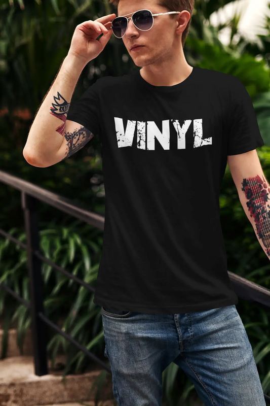 vinyl Men's Retro T shirt <span>Noir</span> <span>Anniversaire</span> <span>Cadeau</span> 00553