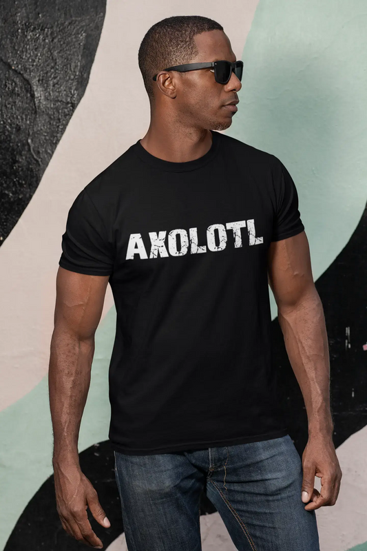 axolotl Herren Vintage T-Shirt Schwarz Geburtstagsgeschenk 00555