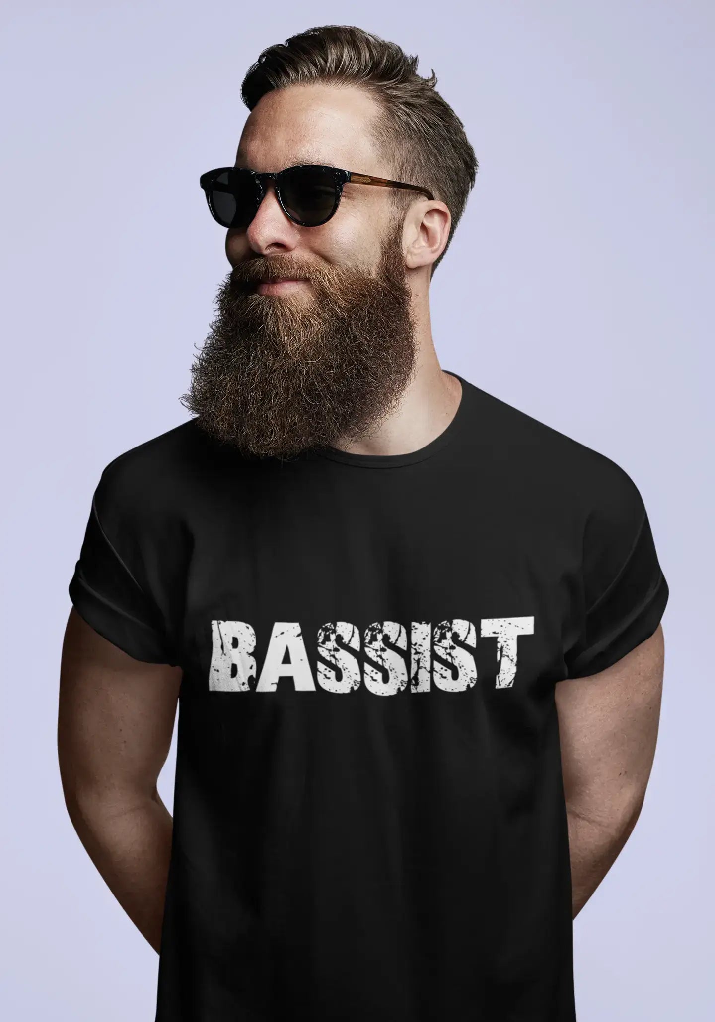 Bassist Herren Vintage T-Shirt Schwarz Geburtstagsgeschenk 00555
