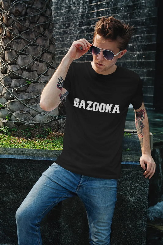 Bazooka Herren Vintage T-Shirt Schwarz Geburtstagsgeschenk 00555