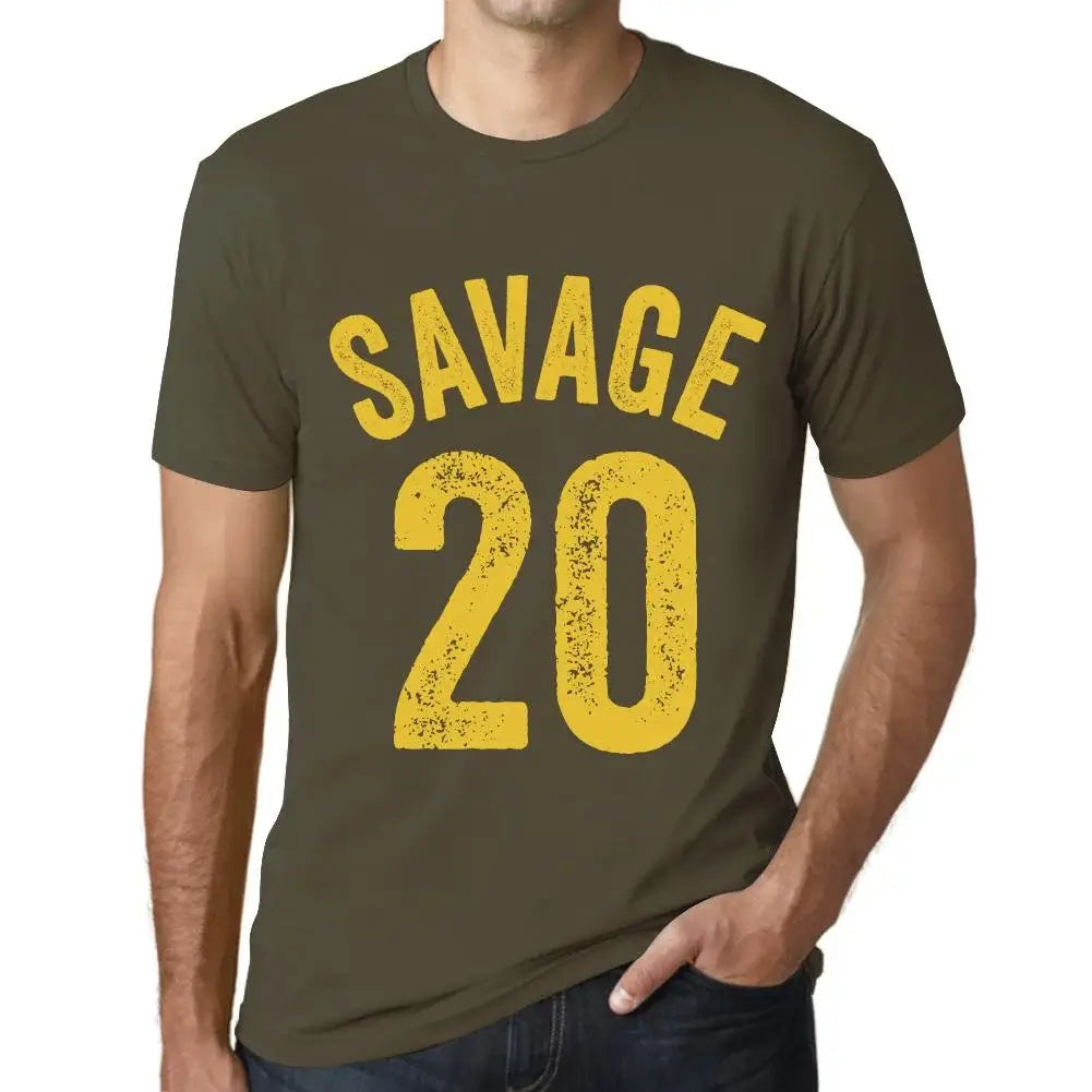 Men's Graphic T-Shirt Savage 20 20th Birthday Anniversary 20 Year Old Gift 2004 Vintage Eco-Friendly Short Sleeve Novelty Tee