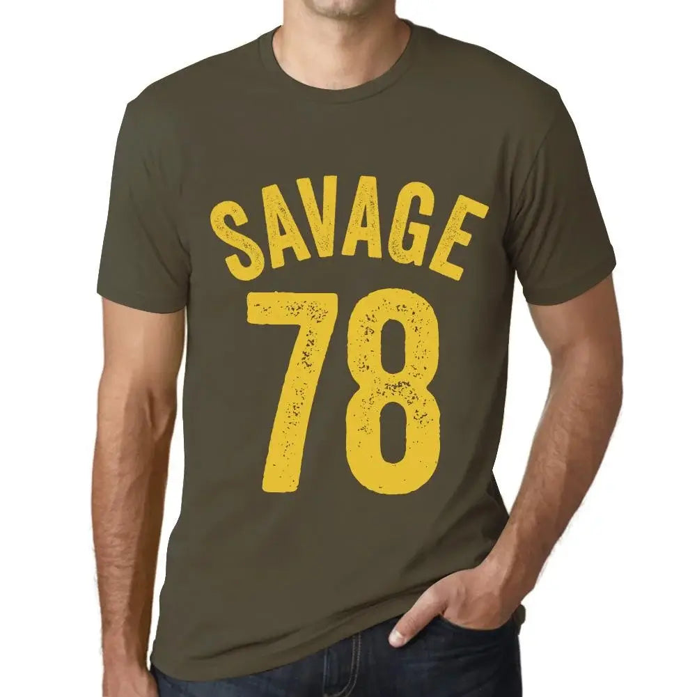 Men's Graphic T-Shirt Savage 78 78th Birthday Anniversary 78 Year Old Gift 1946 Vintage Eco-Friendly Short Sleeve Novelty Tee