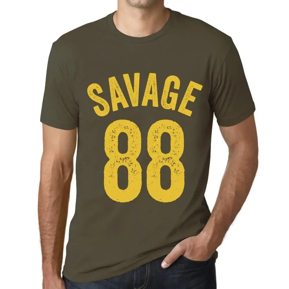 Men's Graphic T-Shirt Savage 88 88th Birthday Anniversary 88 Year Old Gift 1936 Vintage Eco-Friendly Short Sleeve Novelty Tee