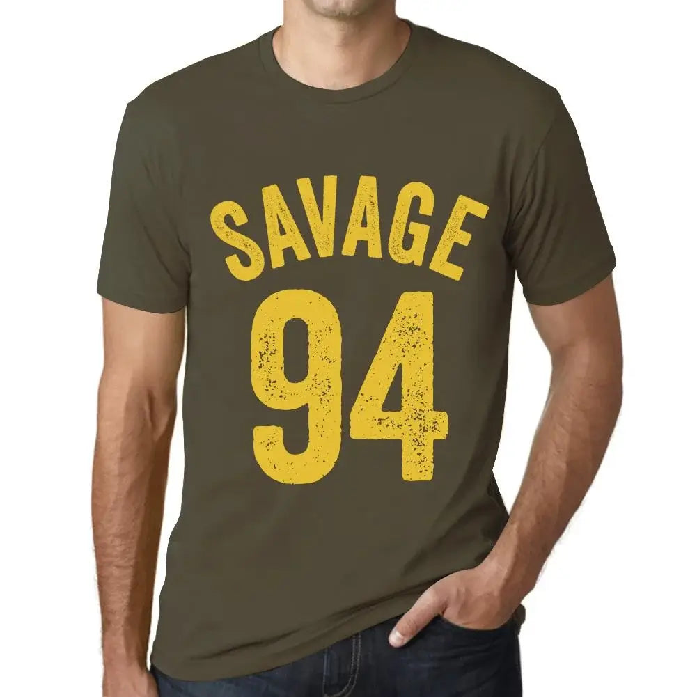 Men's Graphic T-Shirt Savage 94 94th Birthday Anniversary 94 Year Old Gift 1930 Vintage Eco-Friendly Short Sleeve Novelty Tee