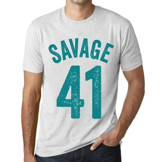 Men's Graphic T-Shirt Savage 41 41st Birthday Anniversary 41 Year Old Gift 1983 Vintage Eco-Friendly Short Sleeve Novelty Tee