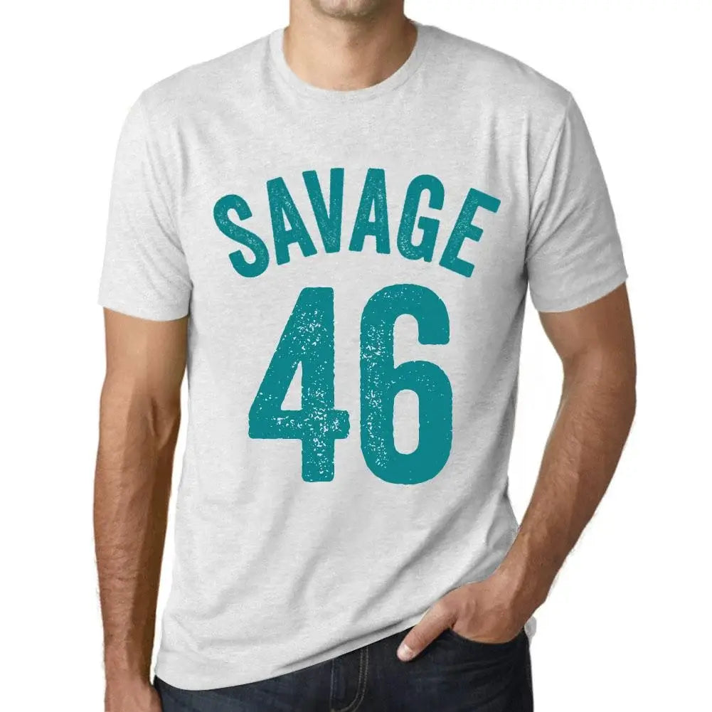 Men's Graphic T-Shirt Savage 46 46th Birthday Anniversary 46 Year Old Gift 1978 Vintage Eco-Friendly Short Sleeve Novelty Tee