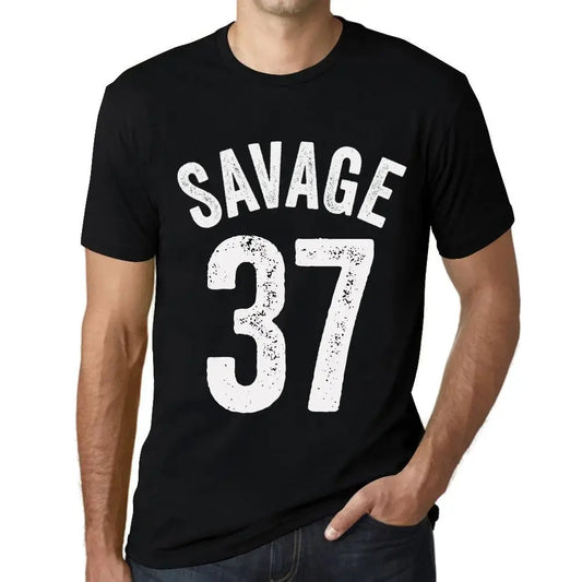 T-shirt noir uni pour hommes