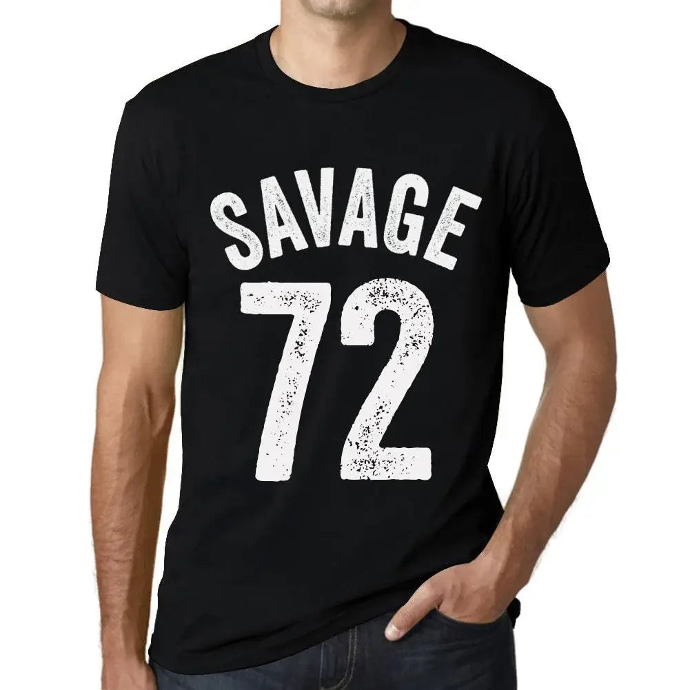 Men's Graphic T-Shirt Savage 72 72nd Birthday Anniversary 72 Year Old Gift 1952 Vintage Eco-Friendly Short Sleeve Novelty Tee