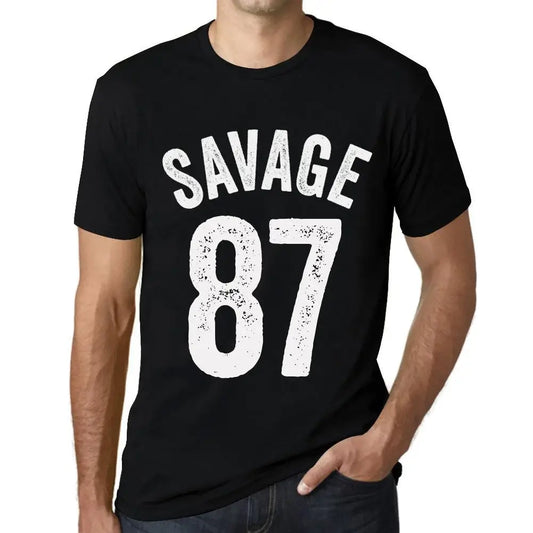 T-shirt noir uni pour hommes