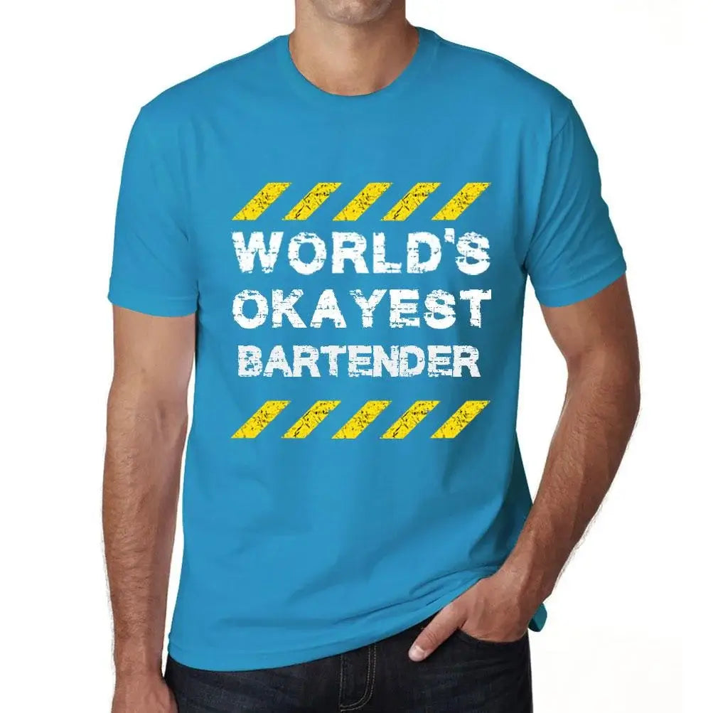 Men's Graphic T-Shirt Worlds Okayest Bartender Eco-Friendly Limited Edition Short Sleeve Tee-Shirt Vintage Birthday Gift Novelty