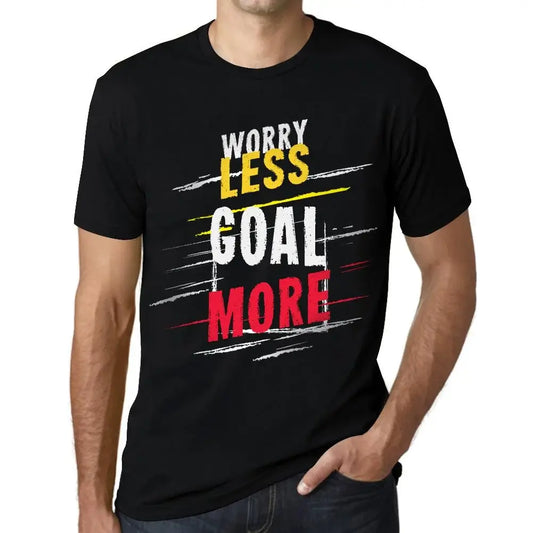 Men's Graphic T-Shirt Worry Less Goal More Eco-Friendly Limited Edition Short Sleeve Tee-Shirt Vintage Birthday Gift Novelty