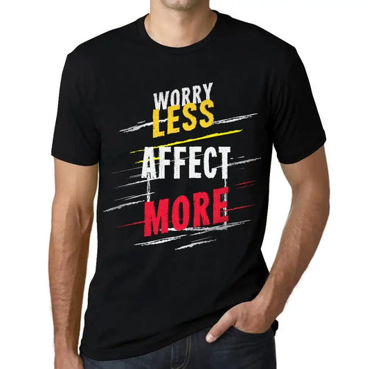 Men's Graphic T-Shirt Worry Less Affect More Eco-Friendly Limited Edition Short Sleeve Tee-Shirt Vintage Birthday Gift Novelty
