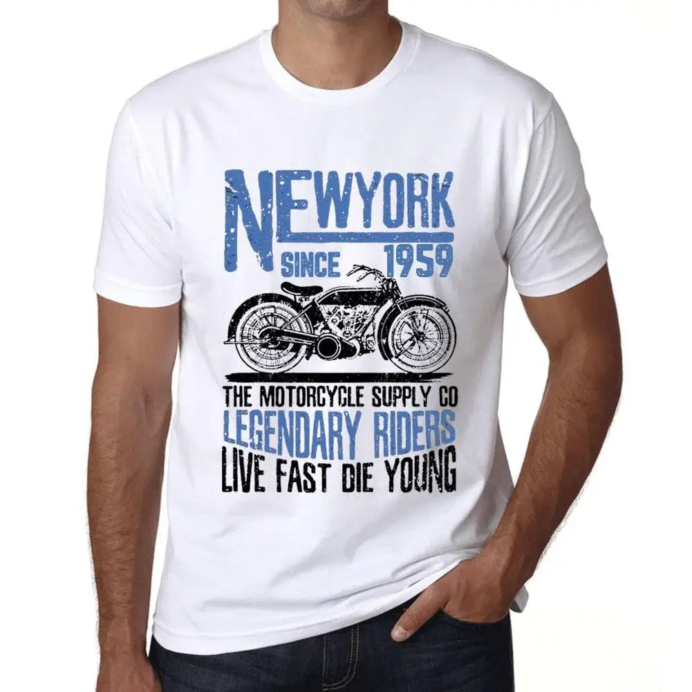 Men's Graphic T-Shirt Motorcycle Legendary Riders Since 1959 65th Birthday Anniversary 65 Year Old Gift 1959 Vintage Eco-Friendly Short Sleeve Novelty Tee