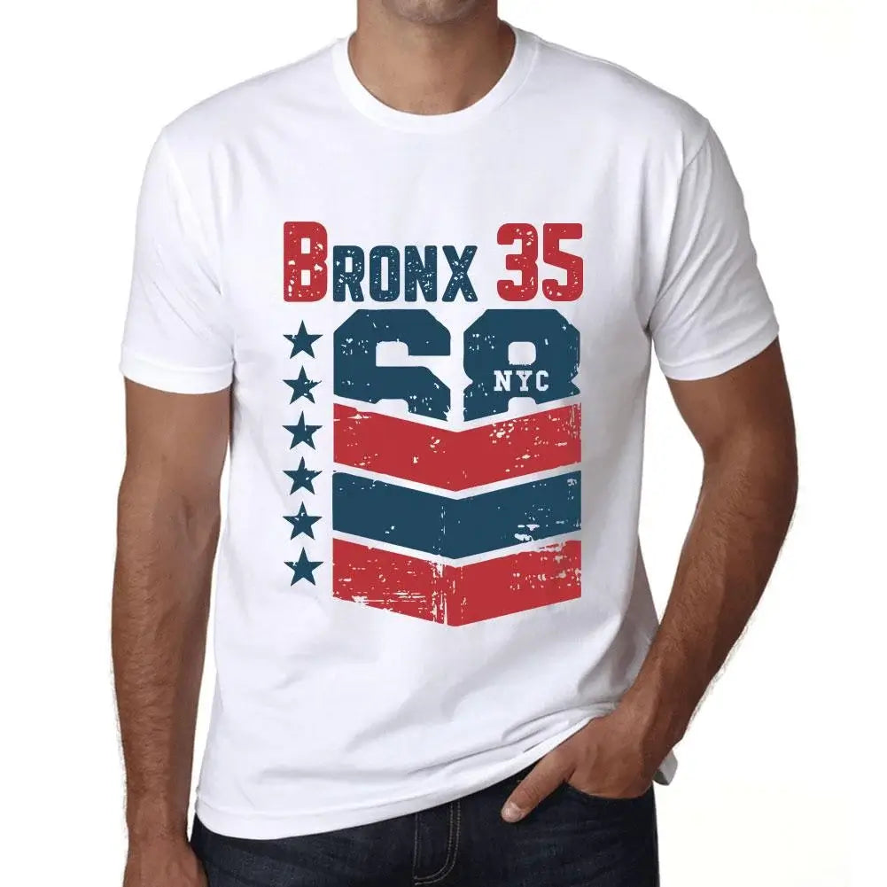 Men's Graphic T-Shirt Bronx 35 35th Birthday Anniversary 35 Year Old Gift 1989 Vintage Eco-Friendly Short Sleeve Novelty Tee