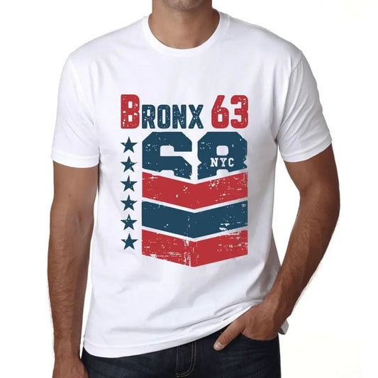 Men's Graphic T-Shirt Bronx 63 63rd Birthday Anniversary 63 Year Old Gift 1961 Vintage Eco-Friendly Short Sleeve Novelty Tee