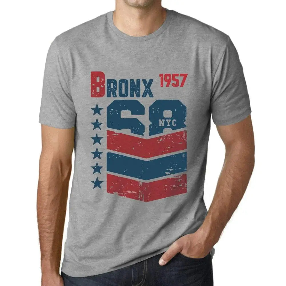 Men's Graphic T-Shirt Bronx 1957 67th Birthday Anniversary 67 Year Old Gift 1957 Vintage Eco-Friendly Short Sleeve Novelty Tee