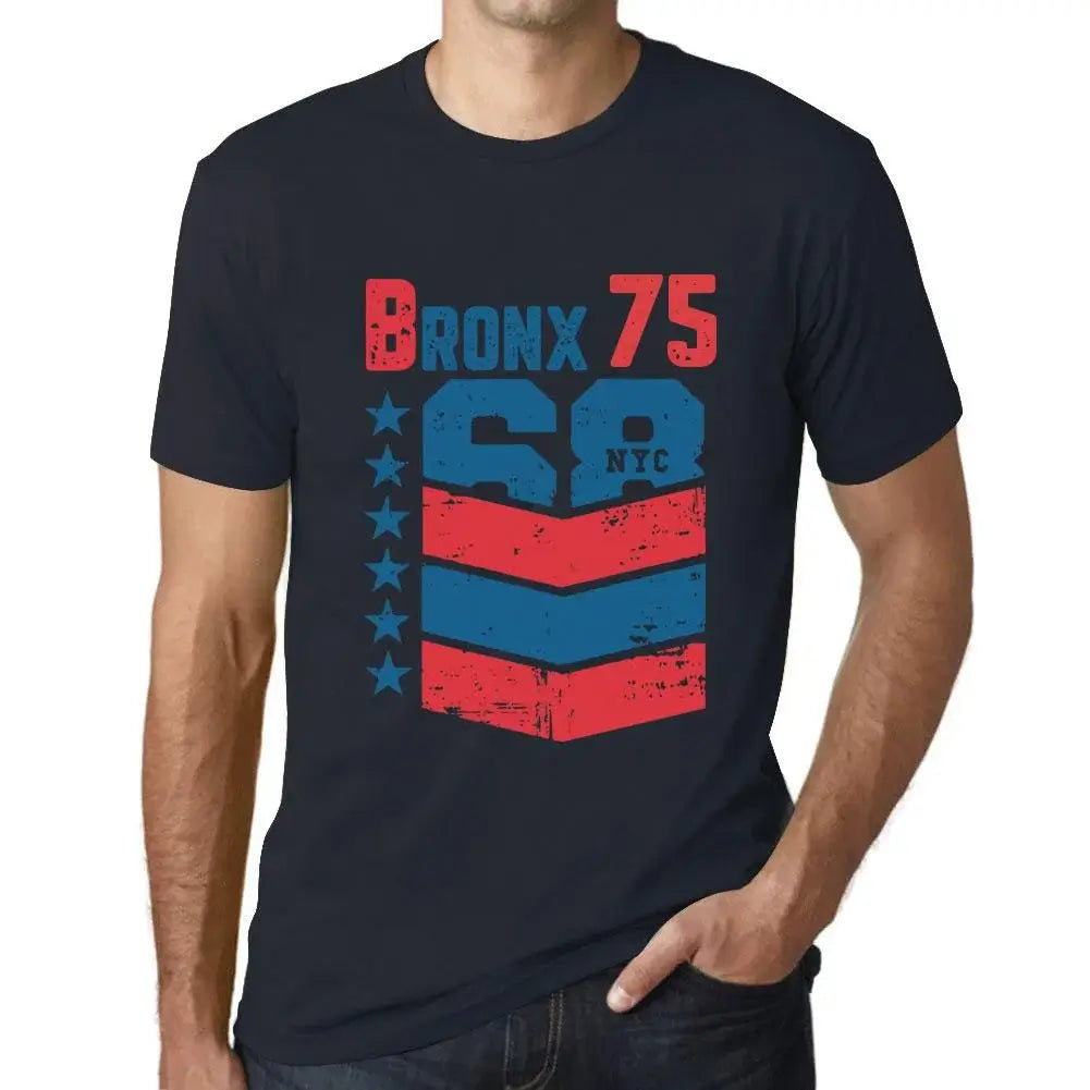 Men's Graphic T-Shirt Bronx 75 75th Birthday Anniversary 75 Year Old Gift 1949 Vintage Eco-Friendly Short Sleeve Novelty Tee