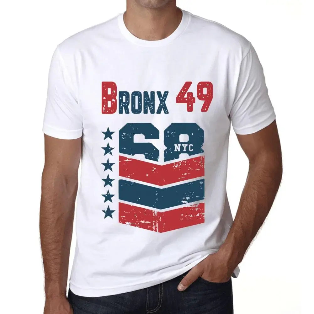 Men's Graphic T-Shirt Bronx 49 49th Birthday Anniversary 49 Year Old Gift 1975 Vintage Eco-Friendly Short Sleeve Novelty Tee