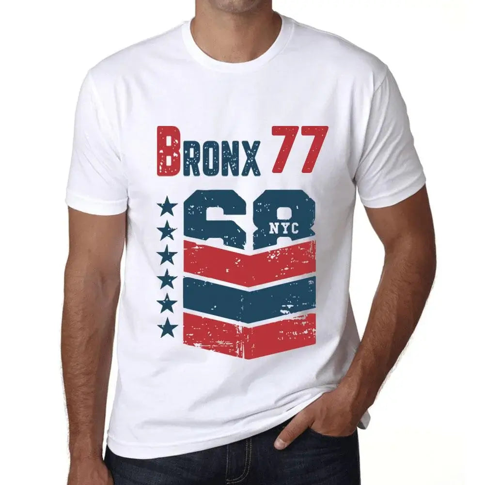 Men's Graphic T-Shirt Bronx 77 77th Birthday Anniversary 77 Year Old Gift 1947 Vintage Eco-Friendly Short Sleeve Novelty Tee