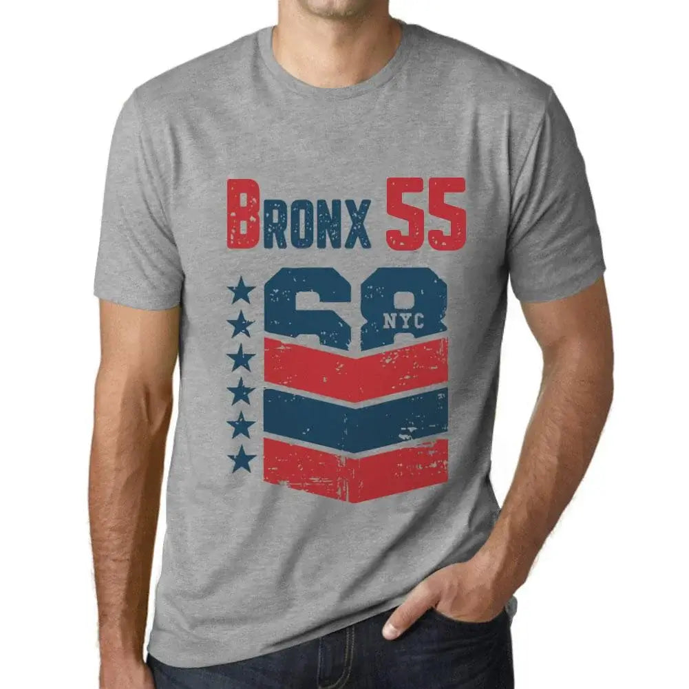 Men's Graphic T-Shirt Bronx 55 55th Birthday Anniversary 55 Year Old Gift 1969 Vintage Eco-Friendly Short Sleeve Novelty Tee