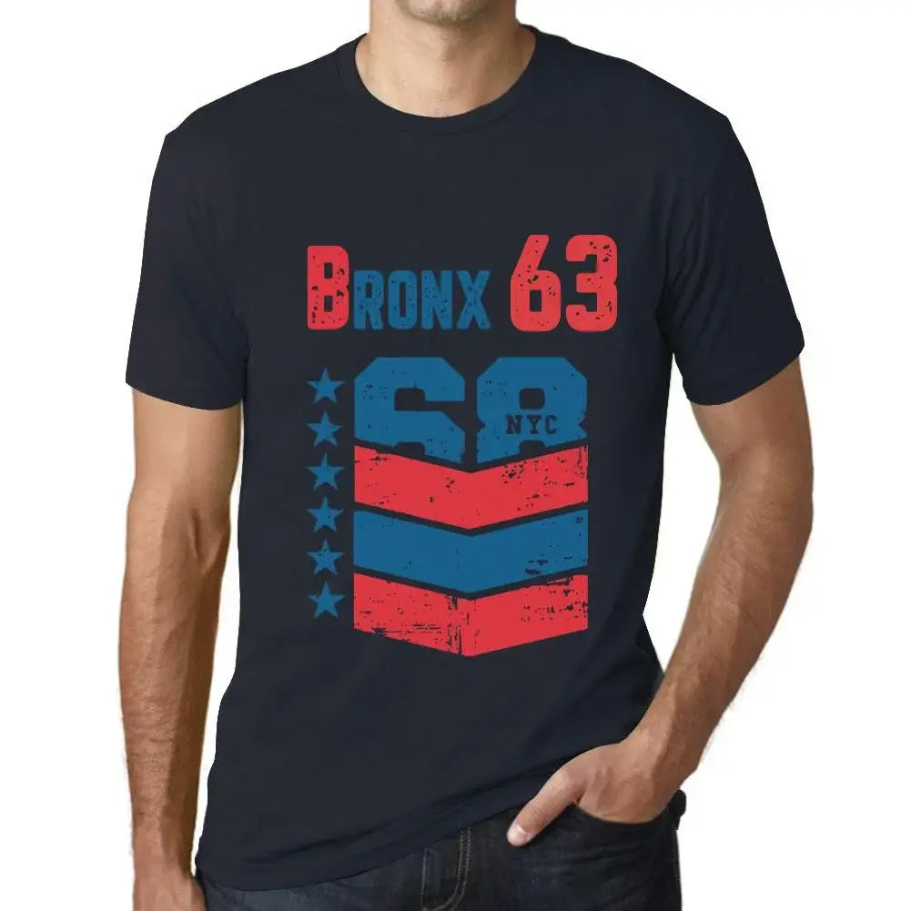 Men's Graphic T-Shirt Bronx 63 63rd Birthday Anniversary 63 Year Old Gift 1961 Vintage Eco-Friendly Short Sleeve Novelty Tee