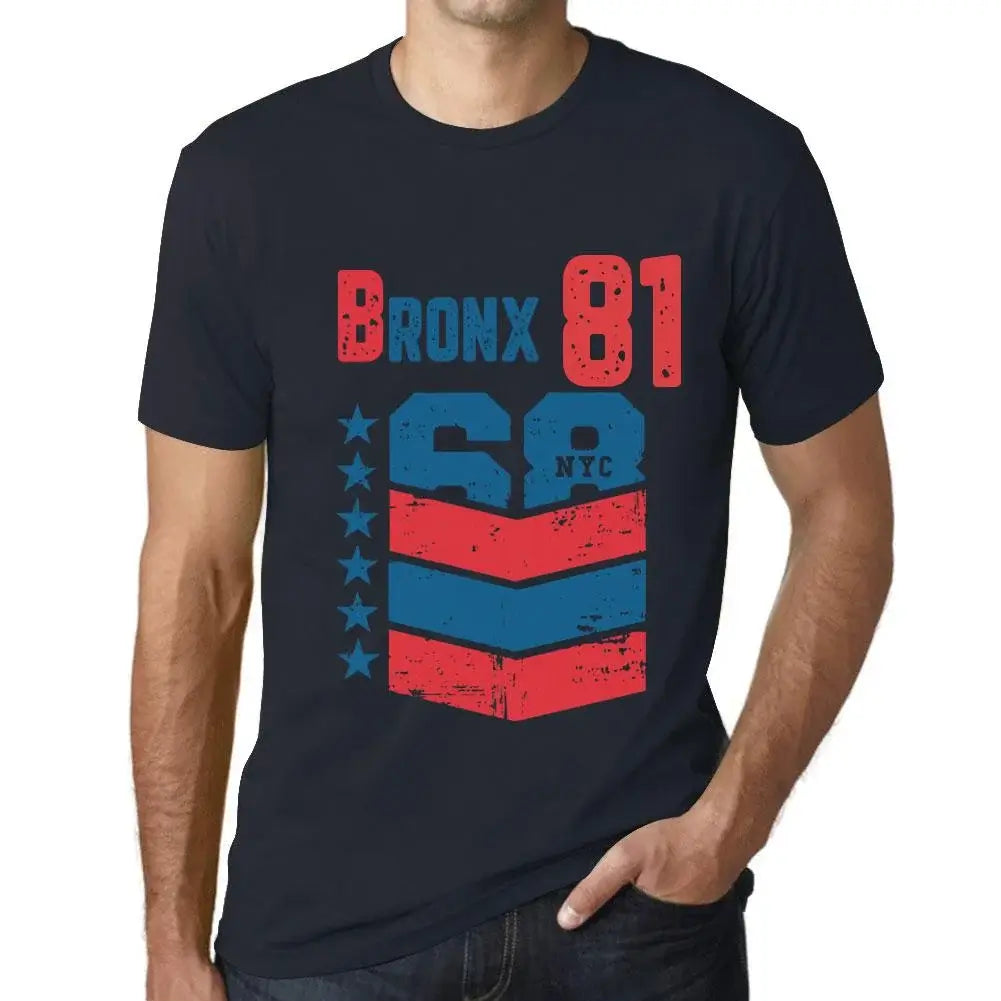 Men's Graphic T-Shirt Bronx 81 81st Birthday Anniversary 81 Year Old Gift 1943 Vintage Eco-Friendly Short Sleeve Novelty Tee