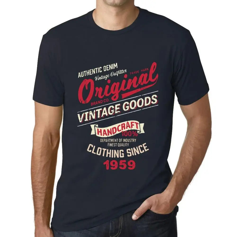 Men's Graphic T-Shirt Original Vintage Clothing Since 1959 65th Birthday Anniversary 65 Year Old Gift 1959 Vintage Eco-Friendly Short Sleeve Novelty Tee