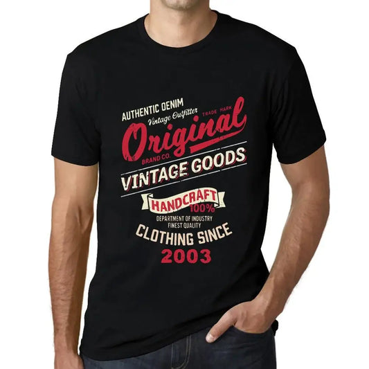 Men's Graphic T-Shirt Original Vintage Clothing Since 2003 21st Birthday Anniversary 21 Year Old Gift 2003 Vintage Eco-Friendly Short Sleeve Novelty Tee