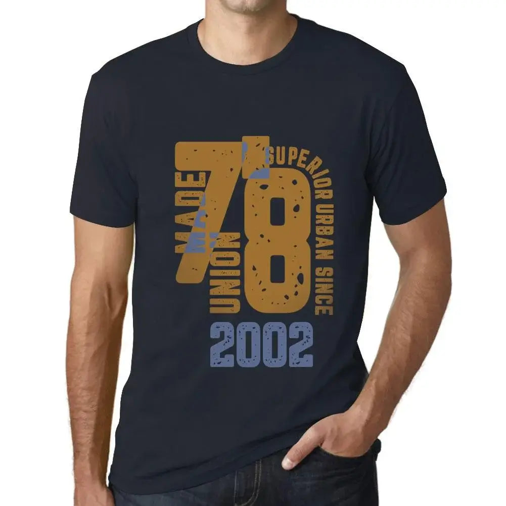 Men's Graphic T-Shirt Superior Urban Style Since 2002 22nd Birthday Anniversary 22 Year Old Gift 2002 Vintage Eco-Friendly Short Sleeve Novelty Tee