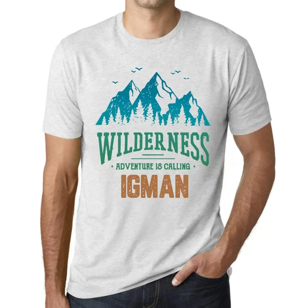 Men's Graphic T-Shirt Wilderness, Adventure Is Calling Igman Eco-Friendly Limited Edition Short Sleeve Tee-Shirt Vintage Birthday Gift Novelty