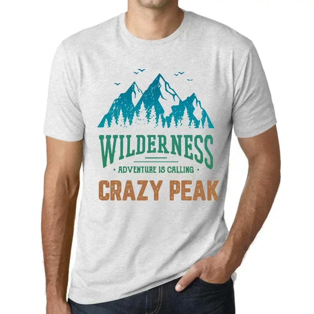 Men's Graphic T-Shirt Wilderness, Adventure Is Calling Crazy Peak Eco-Friendly Limited Edition Short Sleeve Tee-Shirt Vintage Birthday Gift Novelty