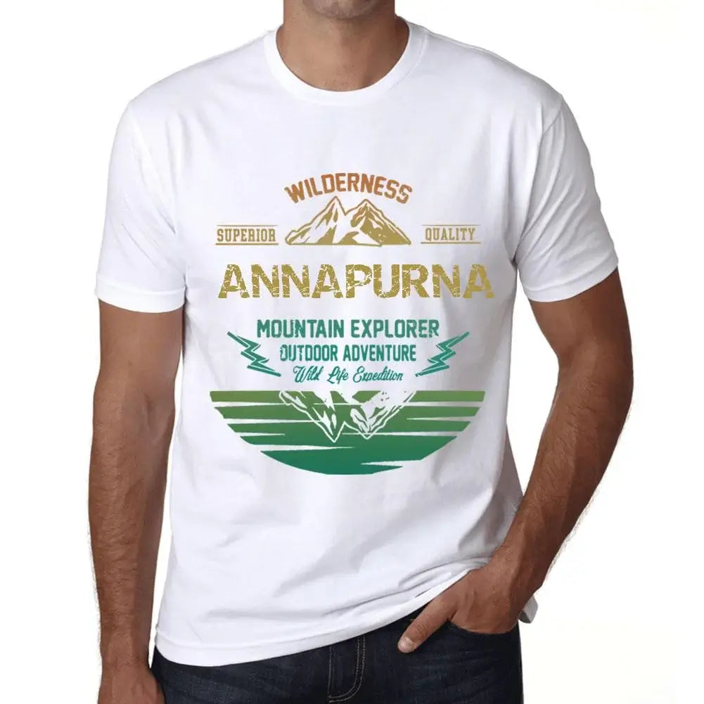 Men's Graphic T-Shirt Outdoor Adventure, Wilderness, Mountain Explorer Annapurna Eco-Friendly Limited Edition Short Sleeve Tee-Shirt Vintage Birthday Gift Novelty