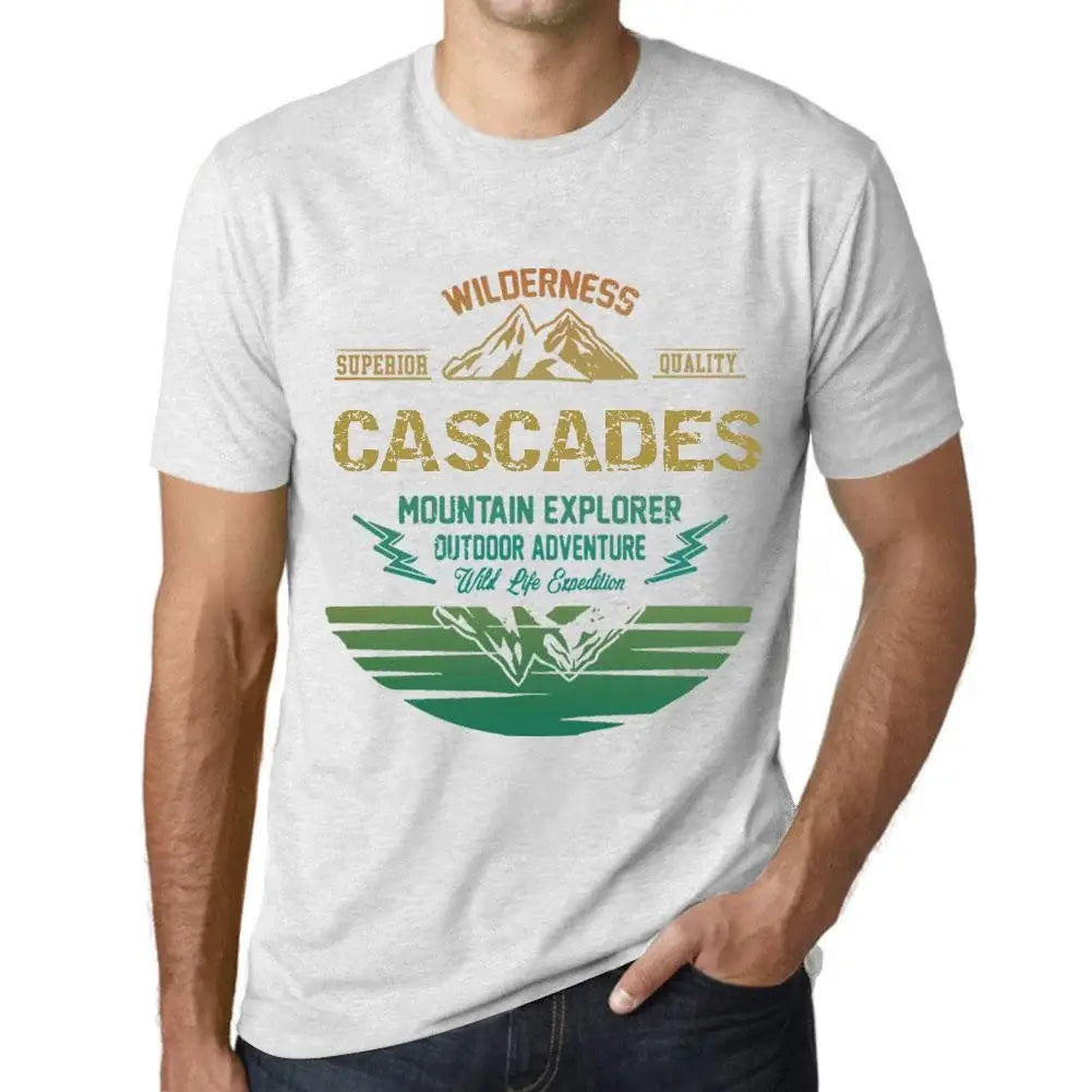 Men's Graphic T-Shirt Outdoor Adventure, Wilderness, Mountain Explorer Cascades Eco-Friendly Limited Edition Short Sleeve Tee-Shirt Vintage Birthday Gift Novelty