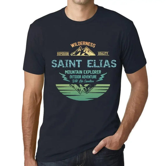 Men's Graphic T-Shirt Outdoor Adventure, Wilderness, Mountain Explorer Saint Elias Eco-Friendly Limited Edition Short Sleeve Tee-Shirt Vintage Birthday Gift Novelty
