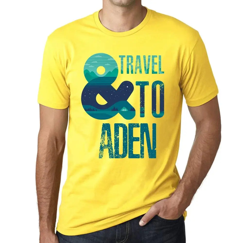 Men's Graphic T-Shirt And Travel To Aden Eco-Friendly Limited Edition Short Sleeve Tee-Shirt Vintage Birthday Gift Novelty