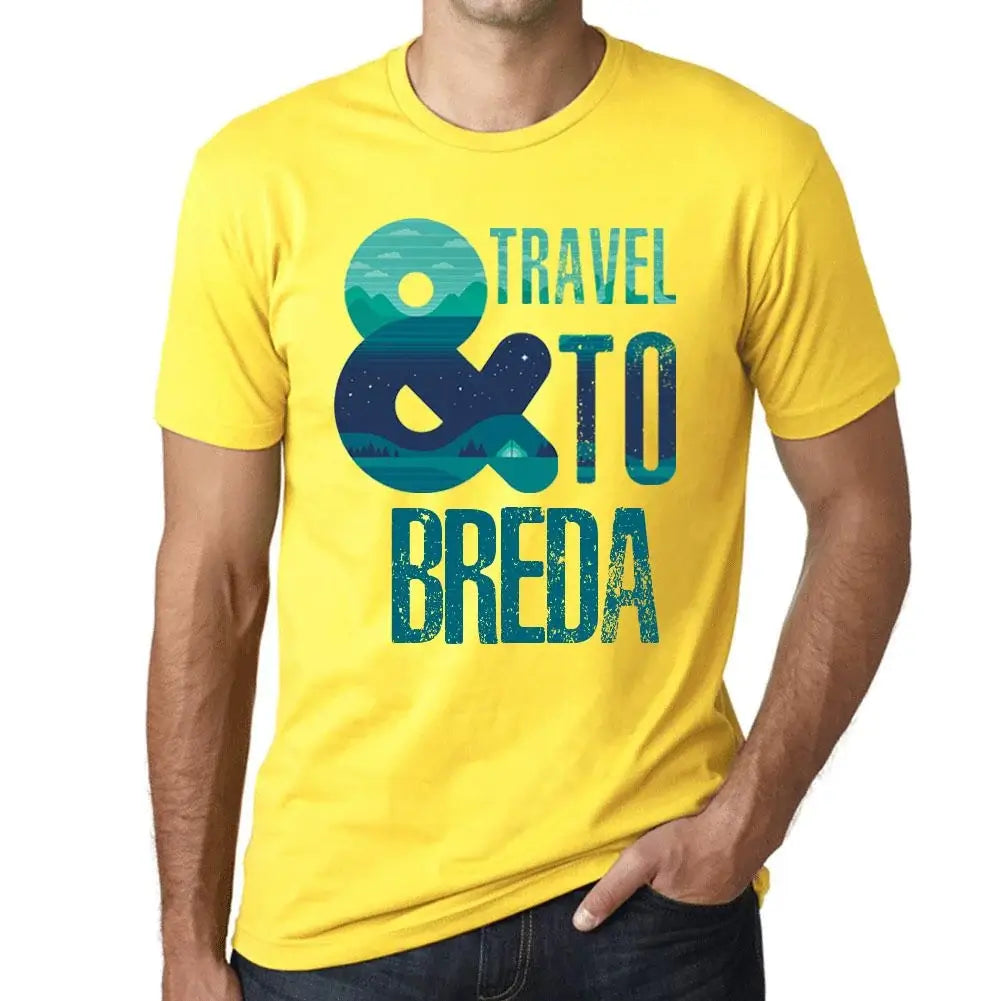 Men's Graphic T-Shirt And Travel To Breda Eco-Friendly Limited Edition Short Sleeve Tee-Shirt Vintage Birthday Gift Novelty