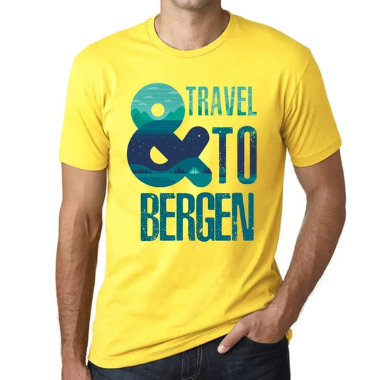 Men's Graphic T-Shirt And Travel To Bergen Eco-Friendly Limited Edition Short Sleeve Tee-Shirt Vintage Birthday Gift Novelty