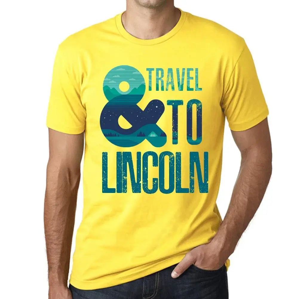 Men's Graphic T-Shirt And Travel To Lincoln Eco-Friendly Limited Edition Short Sleeve Tee-Shirt Vintage Birthday Gift Novelty