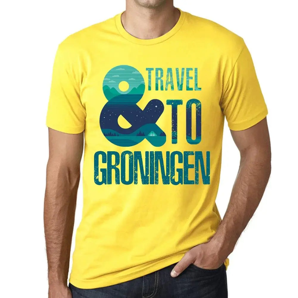 Men's Graphic T-Shirt And Travel To Groningen Eco-Friendly Limited Edition Short Sleeve Tee-Shirt Vintage Birthday Gift Novelty