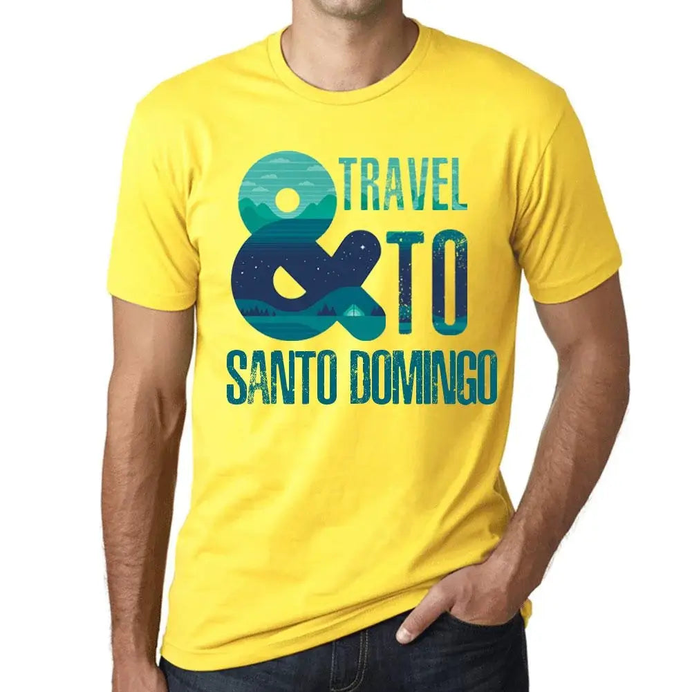 Men's Graphic T-Shirt And Travel To Santo Domingo Eco-Friendly Limited Edition Short Sleeve Tee-Shirt Vintage Birthday Gift Novelty