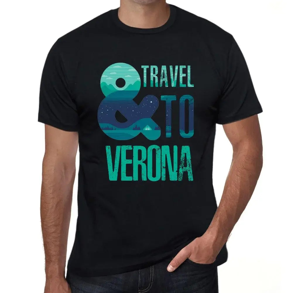 Men's Graphic T-Shirt And Travel To Verona Eco-Friendly Limited Edition Short Sleeve Tee-Shirt Vintage Birthday Gift Novelty