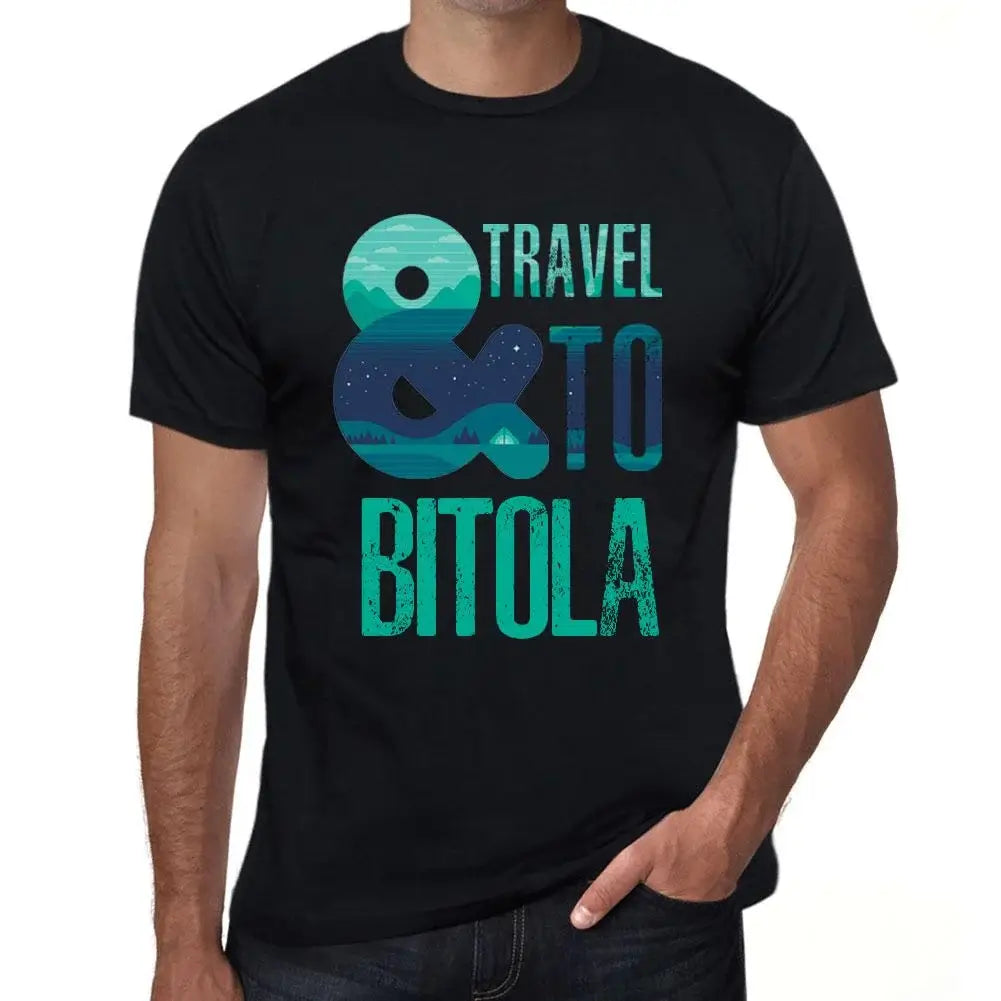 Men's Graphic T-Shirt And Travel To Bitola Eco-Friendly Limited Edition Short Sleeve Tee-Shirt Vintage Birthday Gift Novelty