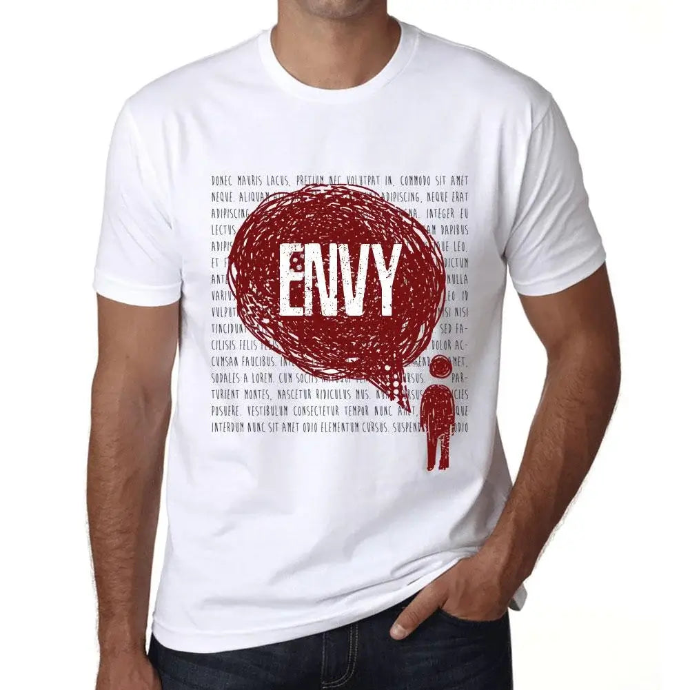 Men's Graphic T-Shirt Thoughts Envy Eco-Friendly Limited Edition Short Sleeve Tee-Shirt Vintage Birthday Gift Novelty