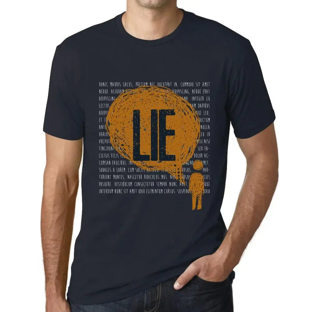 Men's Graphic T-Shirt Thoughts Lie Eco-Friendly Limited Edition Short Sleeve Tee-Shirt Vintage Birthday Gift Novelty