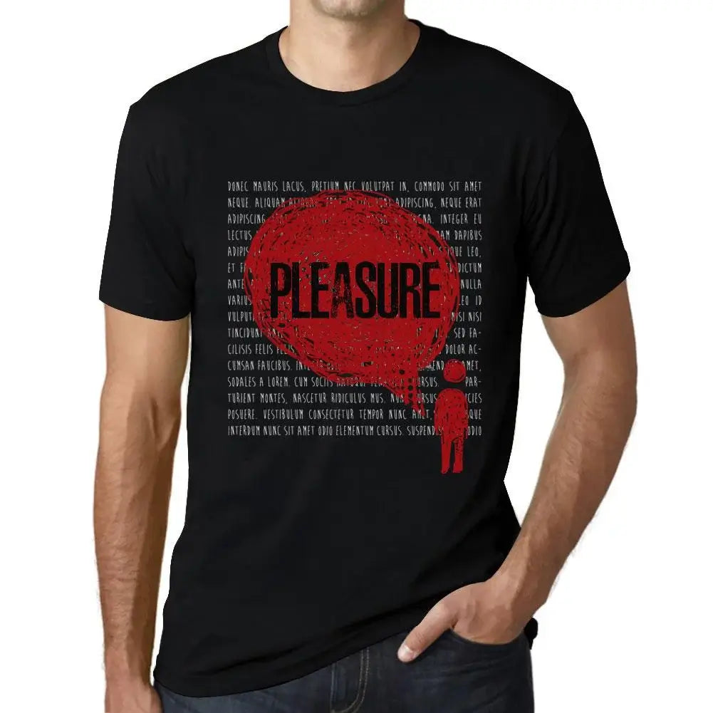 Men's Graphic T-Shirt Thoughts Pleasure Eco-Friendly Limited Edition Short Sleeve Tee-Shirt Vintage Birthday Gift Novelty