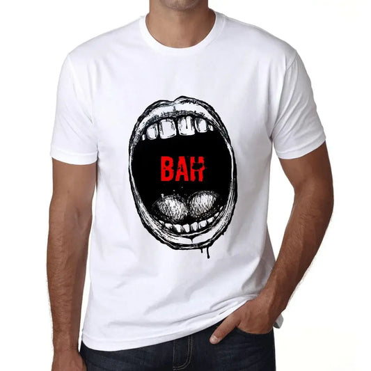 Men's Graphic T-Shirt Mouth Expressions Bah Eco-Friendly Limited Edition Short Sleeve Tee-Shirt Vintage Birthday Gift Novelty
