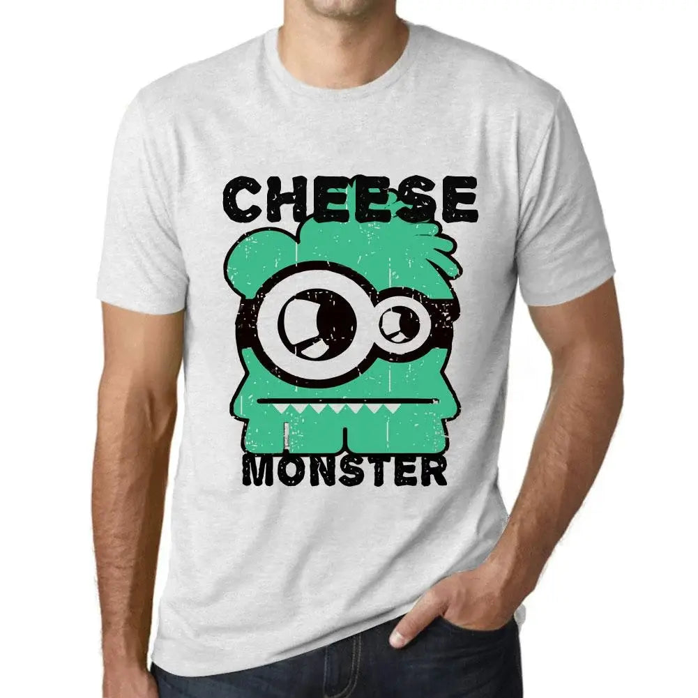 Men's Graphic T-Shirt Cheese Monster Eco-Friendly Limited Edition Short Sleeve Tee-Shirt Vintage Birthday Gift Novelty